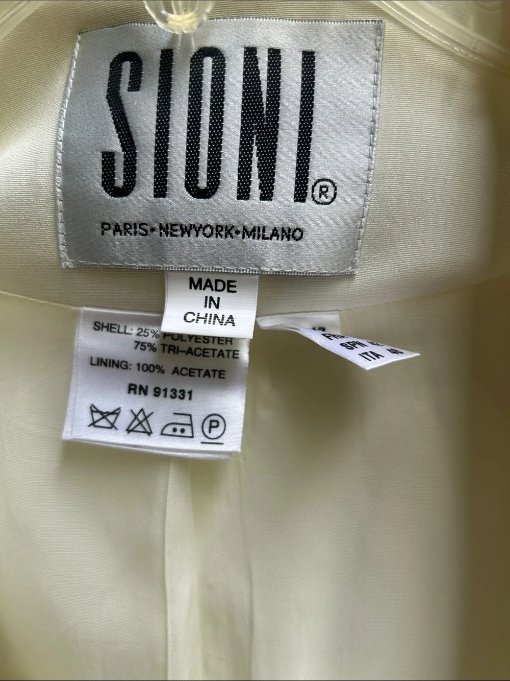 Sioni Cream Size 12 Vintage Elegant Formal